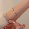 S925 pure silver broken silver bracelet for women, irregular silver rhombus with multiple facets Application Scenario